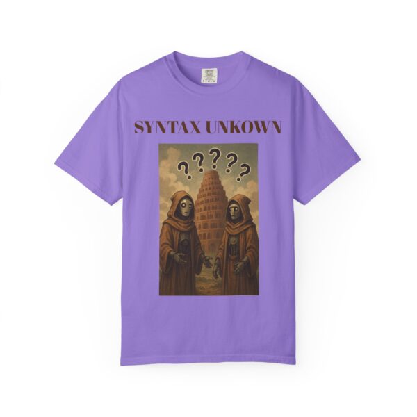 Mystical Unisex Garment-Dyed T-shirt - 'Syntax Unknown' Design for Creative Souls