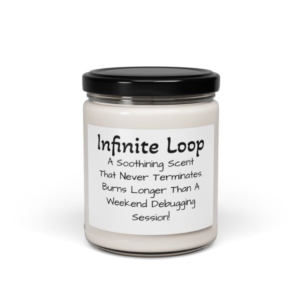 Infinite Loop Scented Soy Candle - Relaxing Aromatherapy for Programmers & Tech Lovers