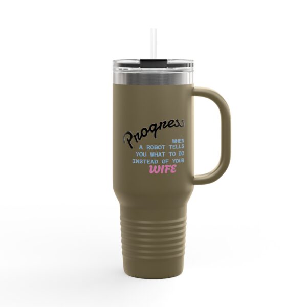 Progress Insulated Travel Mug - 40oz Funny Gift for Tech Lovers & Wives