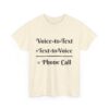 Voice-to-Text Unisex Tee, Humor Shirt, Communication Gift, Casual Wear, Tech Lover Tee