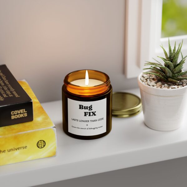Bug FIX Scented Candle - Coconut Apricot Wax (4oz, 9oz) - Perfect for Programmers & Tech Lovers