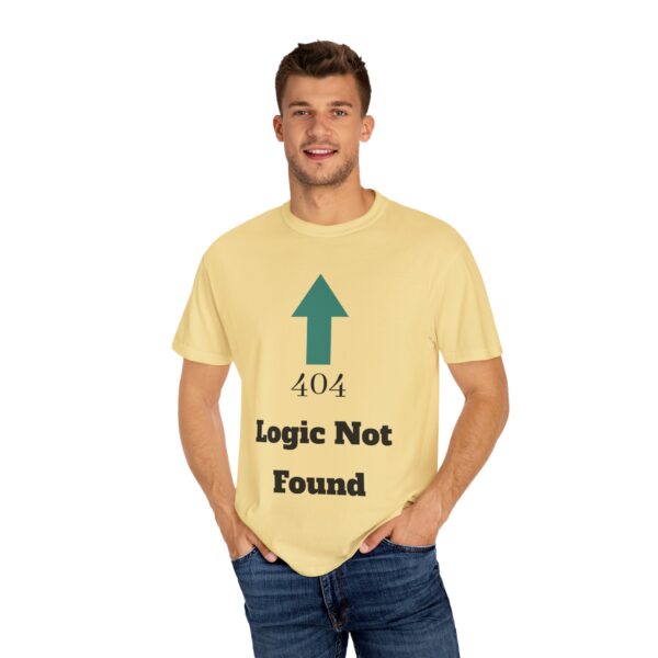 404 Logic Not Found Unisex Garment-Dyed T-Shirt