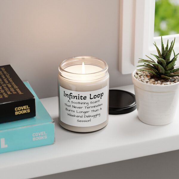 Infinite Loop Scented Soy Candle - Relaxing Aromatherapy for Programmers & Tech Lovers