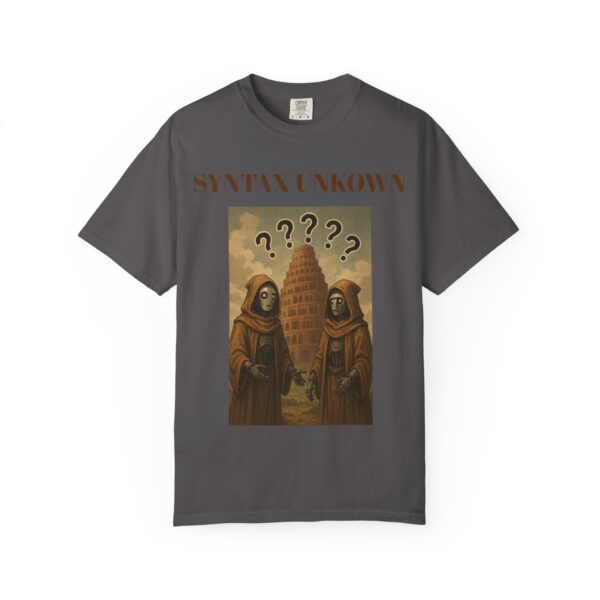Mystical Unisex Garment-Dyed T-shirt - 'Syntax Unknown' Design for Creative Souls