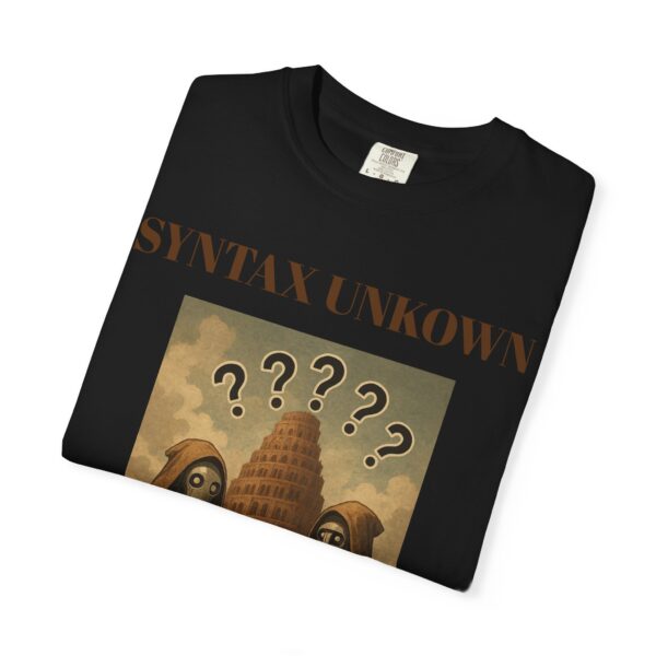 Mystical Unisex Garment-Dyed T-shirt - 'Syntax Unknown' Design for Creative Souls