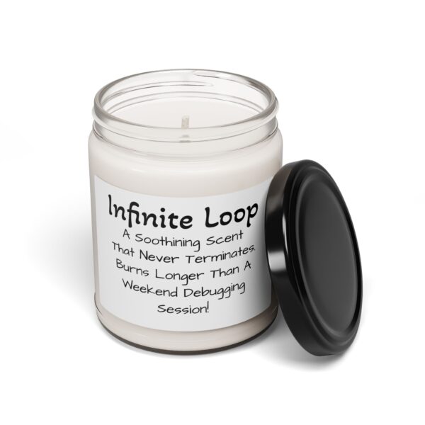 Infinite Loop Scented Soy Candle - Relaxing Aromatherapy for Programmers & Tech Lovers