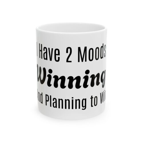Winning & Planning Ceramic Mug - Motivational Coffee Cup for Work, Gift for Entrepreneurs, Office Mug, Inspirational Quote