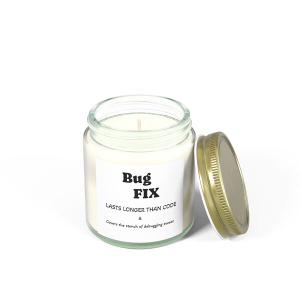 Bug FIX Scented Candle - Coconut Apricot Wax (4oz, 9oz) - Perfect for Programmers & Tech Lovers