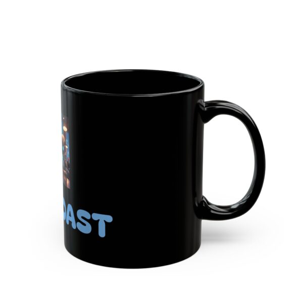 404 Roast Coffee Mug - Fun Black Ceramic Cup for Tech Lovers & Gamers