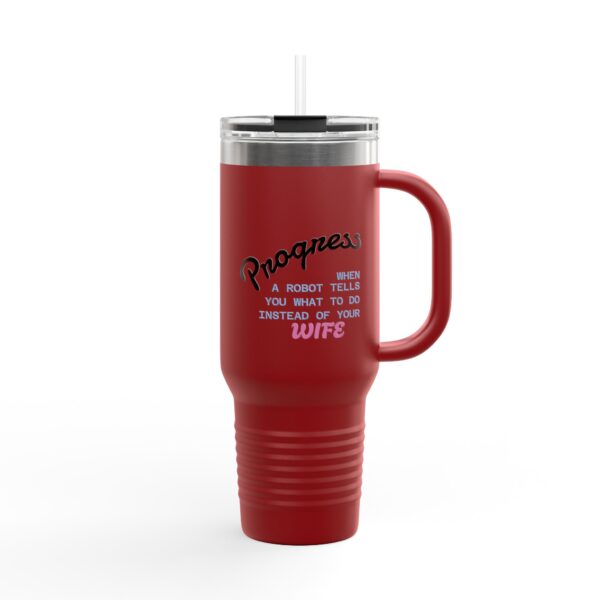 Progress Insulated Travel Mug - 40oz Funny Gift for Tech Lovers & Wives