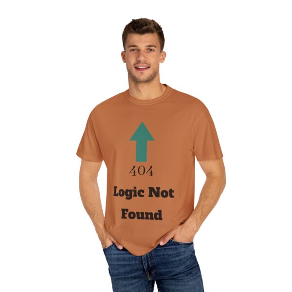 404 Logic Not Found Unisex Garment-Dyed T-Shirt