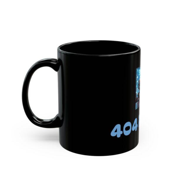 404 Roast Coffee Mug - Fun Black Ceramic Cup for Tech Lovers & Gamers