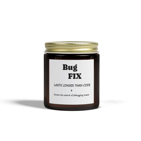 Bug FIX Scented Candle - Coconut Apricot Wax (4oz, 9oz) - Perfect for Programmers & Tech Lovers
