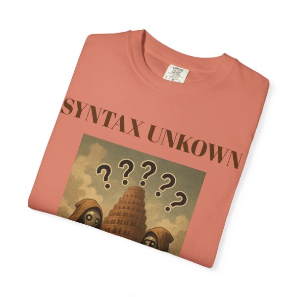 Mystical Unisex Garment-Dyed T-shirt - 'Syntax Unknown' Design for Creative Souls