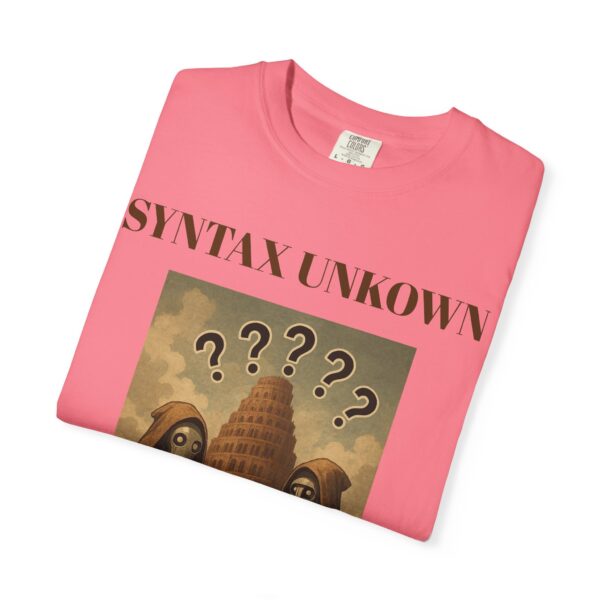 Mystical Unisex Garment-Dyed T-shirt - 'Syntax Unknown' Design for Creative Souls