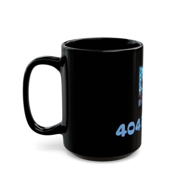 404 Roast Coffee Mug - Fun Black Ceramic Cup for Tech Lovers & Gamers